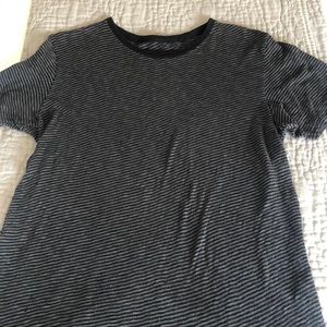 Gray and black diagonal strip Rag & Bone knit tee